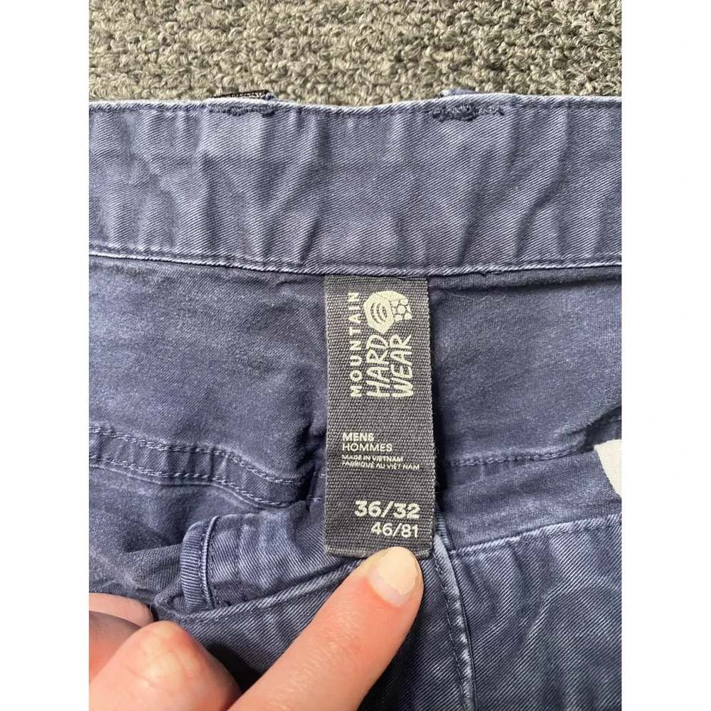 Mountain Hardwear Hiking Pants Blue Mens 36x32 Articulated Knee Stretch Outdoors